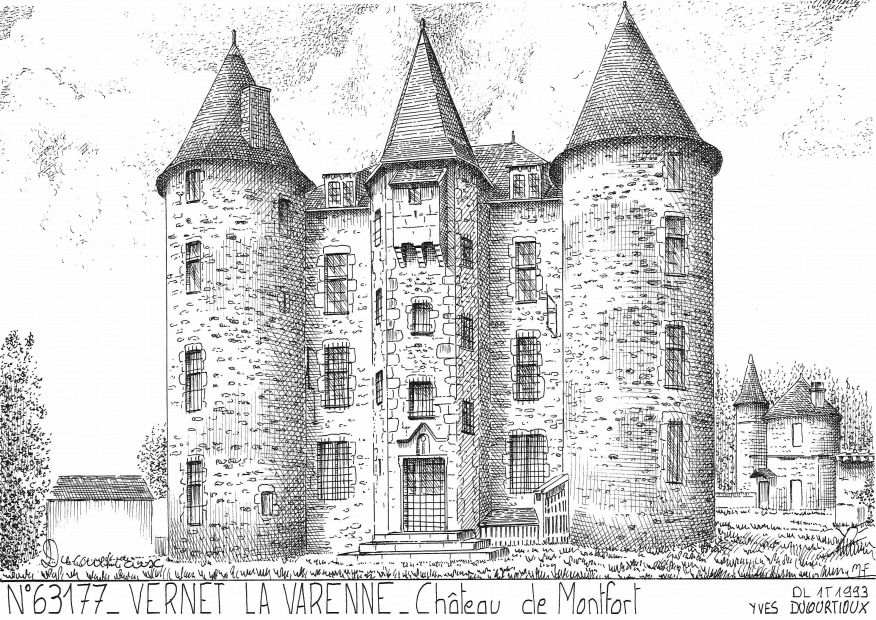N 63177 - VERNET LA VARENNE - château de montfort